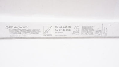 BD 382259 Angiocath IV Cath. For Special Placement 16Ga x 5.25inch 108ml/min
